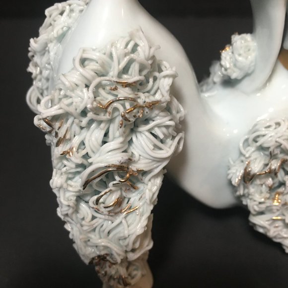 Vintage Mother and Baby Poodle Ceramic Noodle Figurines. - Picture 7 of 16